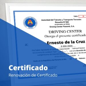Renovación de Certificado